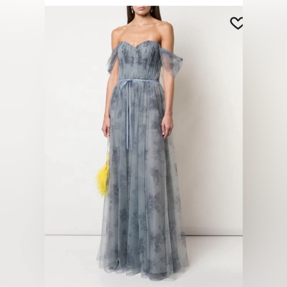 Marchesa Notte Bridesmaid dress ENNA DUSTY BLUE